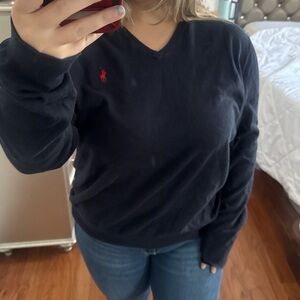 Polo Ralph Lauren Black V-Neck Sweater | Men’s Large | Unisex